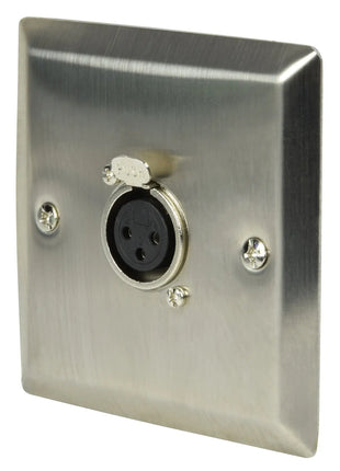 AV:Link Steel Wallplate with XLR Socket AV:Link