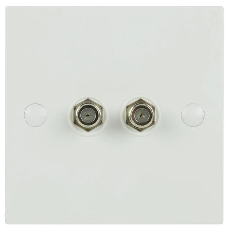 AV:Link Double Low Loss F Connector Wallplate AV:Link