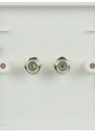 AV:Link Double Low Loss F Connector Wallplate AV:Link