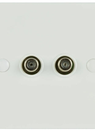 AV:Link Double F-Type Screw Wallplate AV:Link