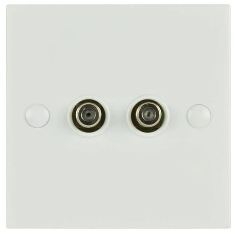 AV:Link Double F-Type Screw Wallplate AV:Link