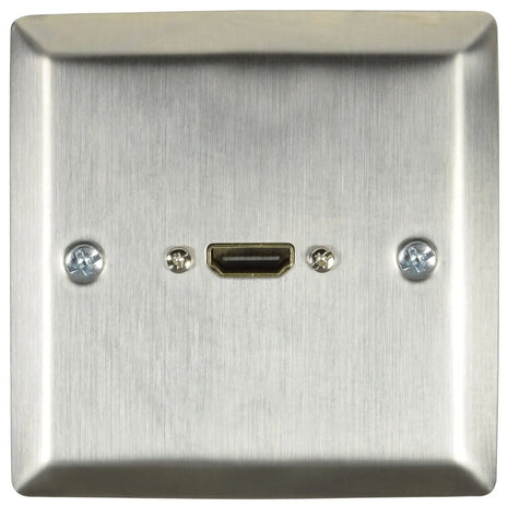 AV:Link Steel HDMI Wallplate with Female Tail AV:Link