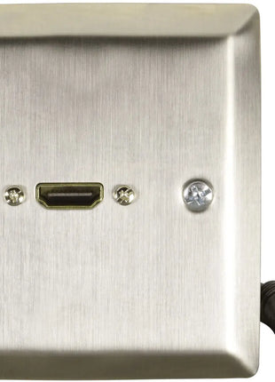 AV:Link Steel HDMI Wallplate with Female Tail AV:Link