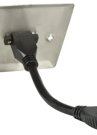 AV:Link Steel HDMI Wallplate with Female Tail AV:Link