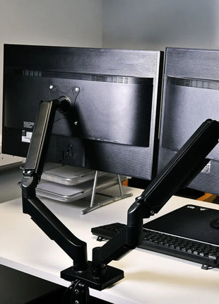AV:Link Full Motion Dual Gas Spring Desktop Monitor Arm with USB Hub AV:Link