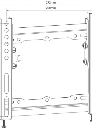 AV:Link Standard TV/monitor tilted wall bracket VESA 200x200 17" - 45" AV:Link