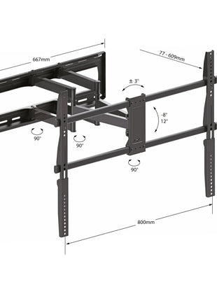 AV:Link Slim Full Motion XL TV Bracket AV:Link
