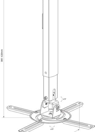 AV:Link Projector ceiling bracket with drop pole AV:Link