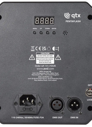 QTX Pentaflash: 5-in-1 LED & Laser Effect QTX
