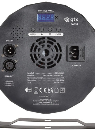 QTX PAR54 High Power Extra Flat 4-in-1 LED Plastic PAR Can QTX