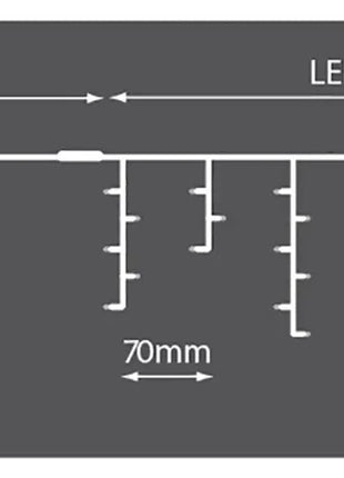 LYYT 180 LED Outdoor Icicle Light Conn WW LYYT