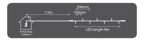 LYYT 90 LED Heavy Duty Static String Light - White LYYT