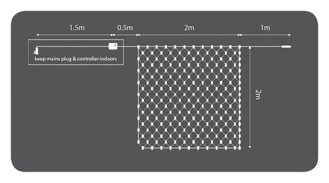 LYYT 240 LED Net light WW w/Ctrl LYYT