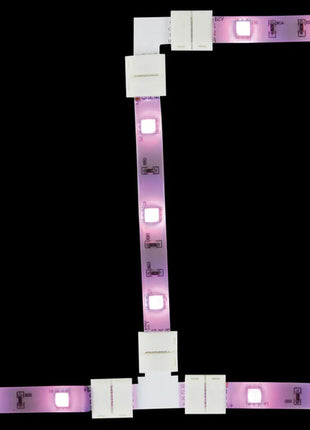 LYYT 8mm single colour LED tape L connector - pack of 5 LYYT