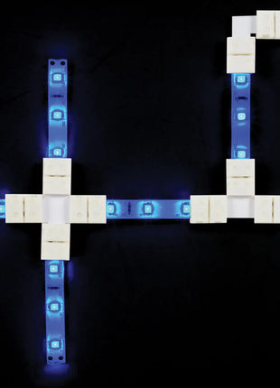 LYYT 8mm single colour LED tape L connector - pack of 5 LYYT
