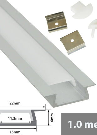LYYT Aluminium LED Tape Profile Recess 1m LYYT