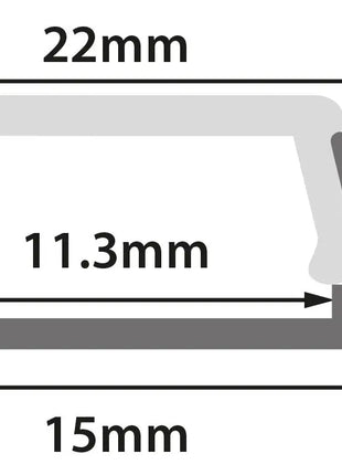 LYYT Aluminium LED Tape Profile Recess 1m LYYT