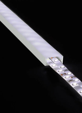 LYYT Aluminium LED Tape Profile Wide Crown 1m Frosted LYYT
