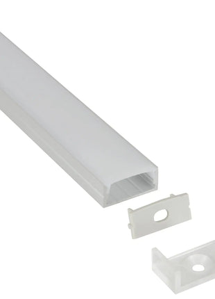 LYYT Aluminium LED Tape Profile Wide Crown 1m Frosted LYYT