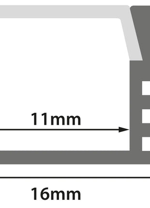 LYYT Aluminium LED Tape Profile Deep Section 2m LYYT