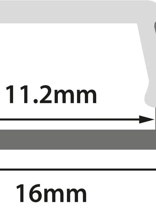 LYYT Aluminium LED Tape Profile Shallow Section 2m LYYT