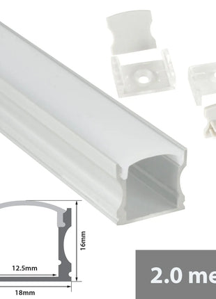 LYYT Aluminium LED Tape Profile Tall Crown 2m LYYT