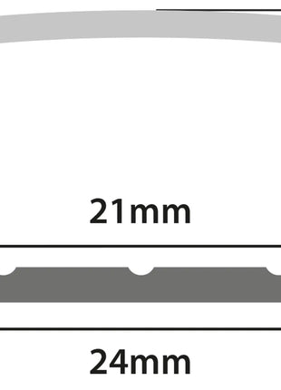 LYYT Aluminium LED Tape Profile Wide Crown 2m Frosted LYYT