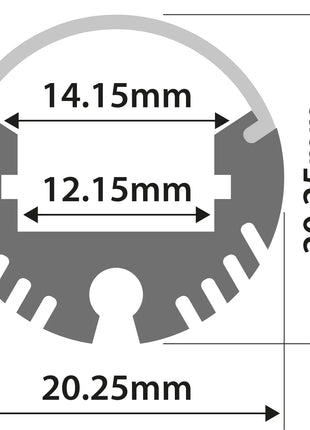 LYYT Aluminium LED Tape Profile Tube Batten 1m LYYT