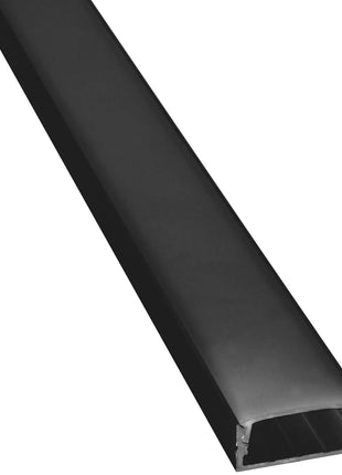 LYYT Aluminium LED Tape Profile Wide Crown 1m Black LYYT