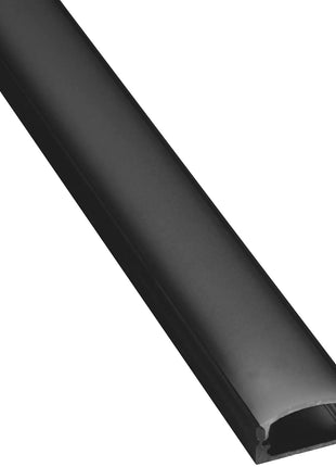 LYYT Aluminium LED Tape Profile Short Crown 2m Black LYYT