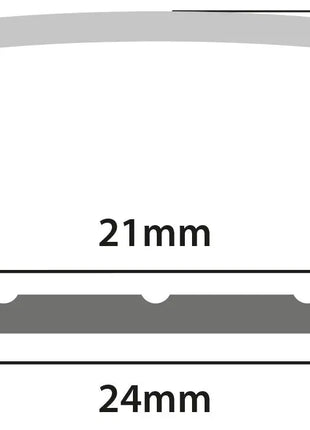 LYYT Aluminium LED Tape Profile Wide Crown 2m Black LYYT