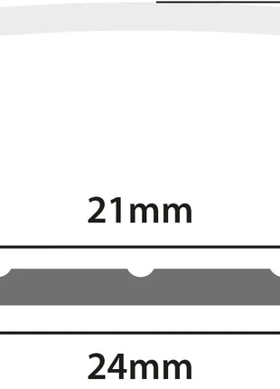 LYYT Aluminium LED Tape Profile Wide Crown 1m Clear LYYT