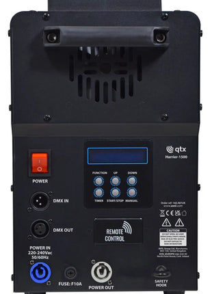 QTX 1500W Vertical/Horizontal LED Smoke Jet Machine QTX