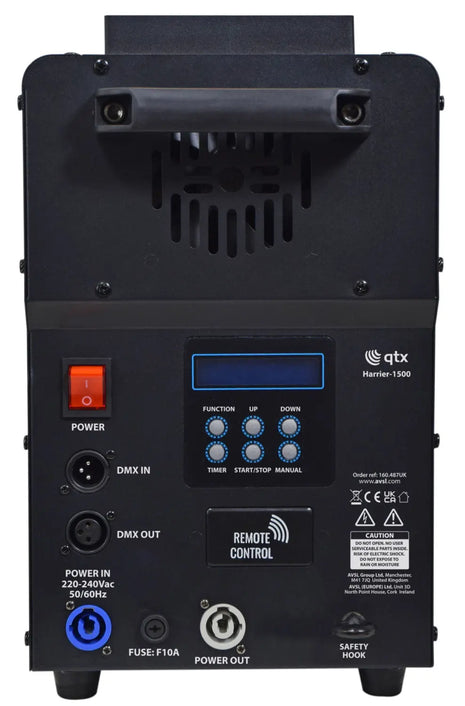 QTX 1500W Vertical/Horizontal LED Smoke Jet Machine QTX