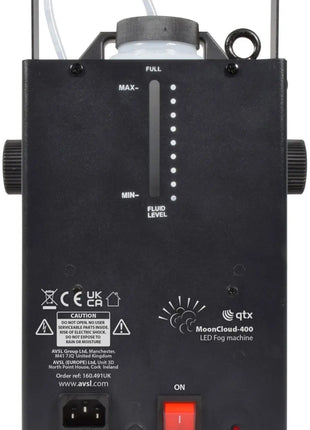QTX Compact LED Fog Machine with RGB Moonflower Effect 400W QTX