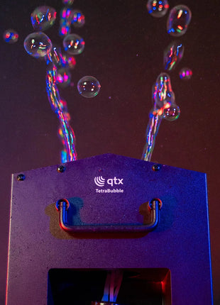QTX High Output 4-Wheel Bubble Machine QTX