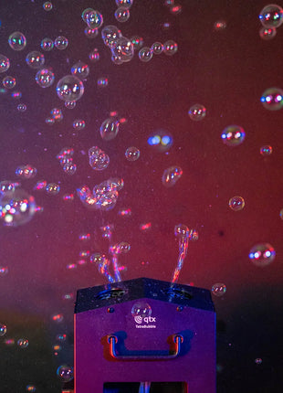 QTX High Output 4-Wheel Bubble Machine QTX