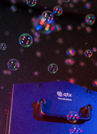 QTX High Output 4-Wheel Bubble Machine QTX