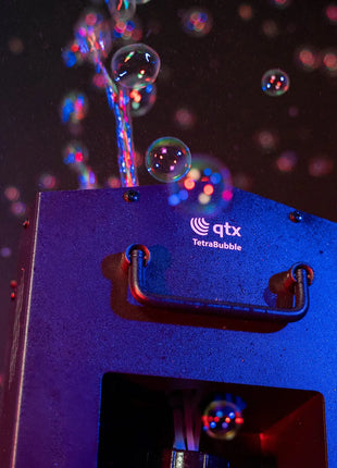 QTX High Output 4-Wheel Bubble Machine QTX
