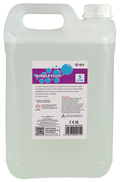 QTX Bubble Fluid, 5 litre QTX