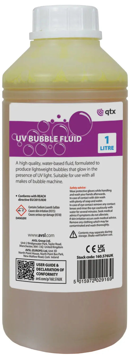 QTX UV Bubble Fluid, 1 litre QTX