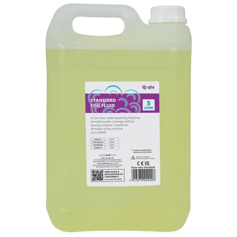 QTX Standard Fog Fluid Yellow 5L QTX