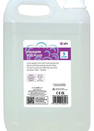 QTX Premium Fog Fluid Clear 5L QTX