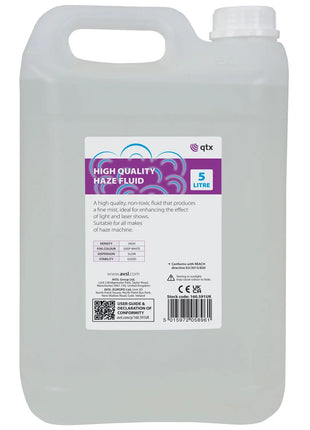 QTX High Quality Haze Fluid, 5 litre QTX