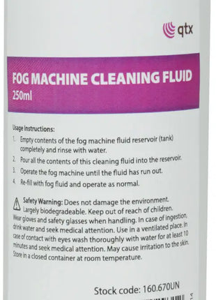 QTX Smoke machine cleaning fluid - 250ml QTX