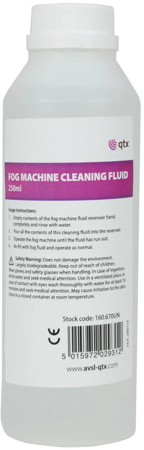 QTX Smoke machine cleaning fluid - 250ml QTX