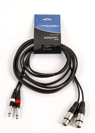 Accu Cable AC-2XF-2J6M/3 2xXLR female/2xjack male3m