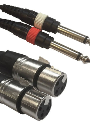 Accu Cable AC-2XF-2J6M/3 2xXLR female/2xjack male3m