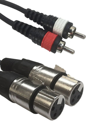 Accu Cable AC-2XF-2R/15 2 XLR female to 2 RCA15m
