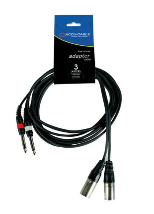 Accu Cable AC-2J6S-2XM/3 2x jack Stereo 63/2x XLR